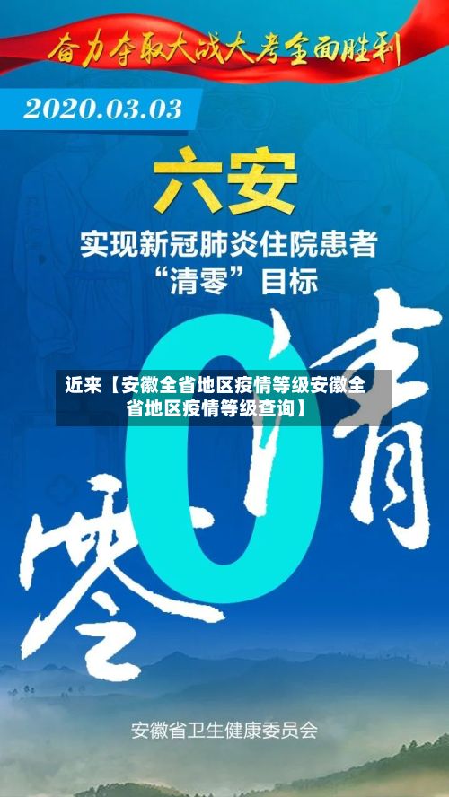 近来【安徽全省地区疫情等级安徽全省地区疫情等级查询】-第1张图片