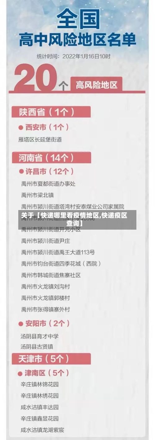 关于【快递哪里看疫情地区,快递疫区查询】-第1张图片