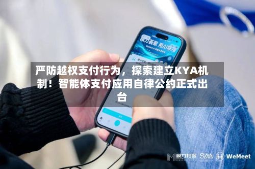 严防越权支付行为，探索建立KYA机制！智能体支付应用自律公约正式出台