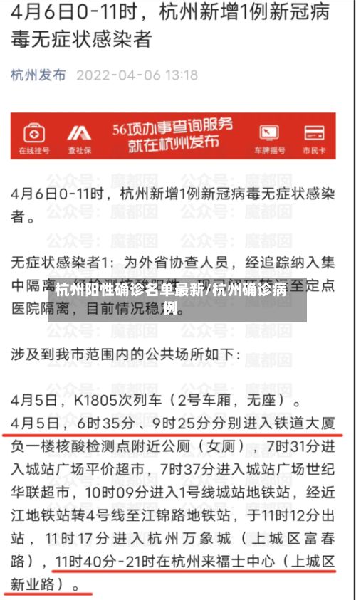 杭州阳性确诊名单最新/杭州确诊病例-第2张图片
