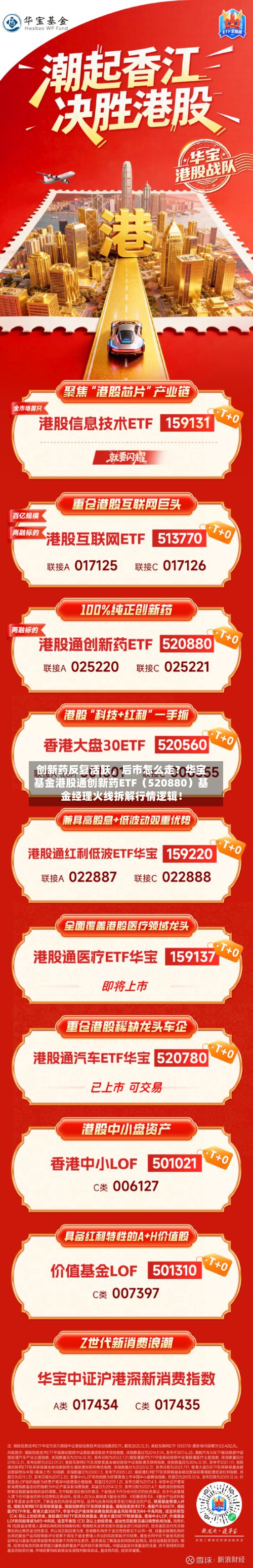创新药反复活跃，后市怎么走？华宝基金港股通创新药ETF（520880）基金经理火线拆解行情逻辑！