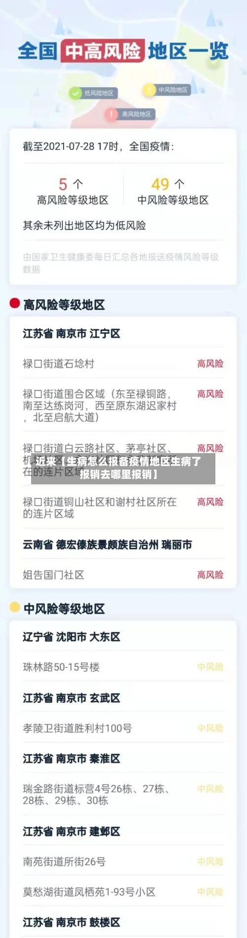 近来【生病怎么报备疫情地区生病了报销去哪里报销】