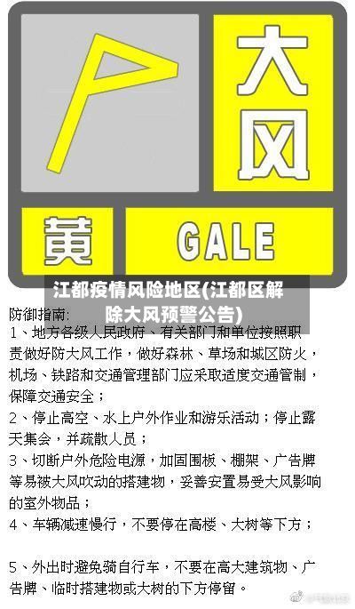 江都疫情风险地区(江都区解除大风预警公告)