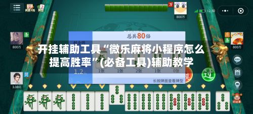 开挂辅助工具“微乐麻将小程序怎么提高胜率”(必备工具)辅助教学