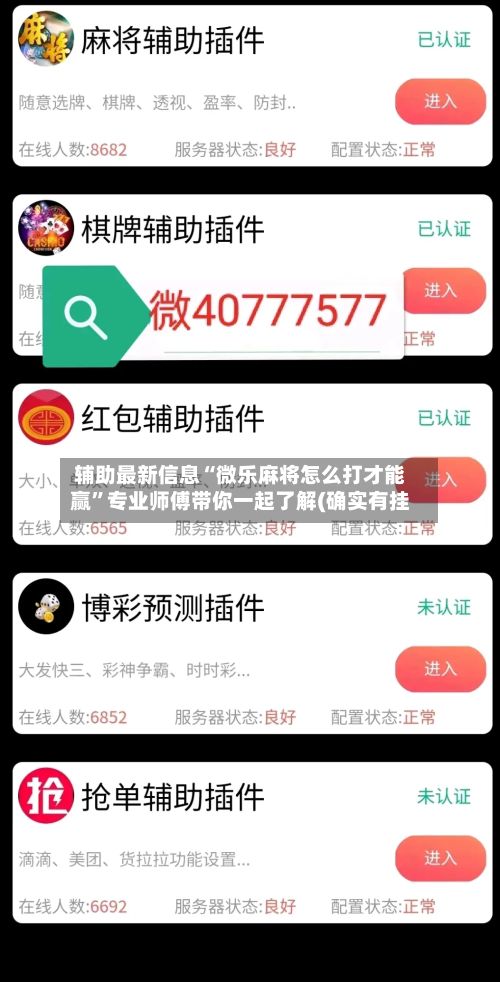 辅助最新信息“微乐麻将怎么打才能赢”专业师傅带你一起了解(确实有挂-第3张图片