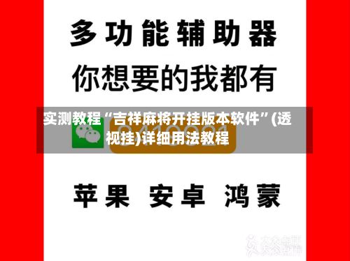 实测教程“吉祥麻将开挂版本软件”(透视挂)详细用法教程-第3张图片