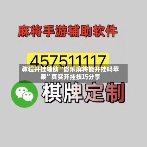 教程开挂辅助“微乐麻将能开挂吗苹果	”真实开挂技巧分享-第3张图片