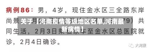 关于【河南疫情等级地区名单,河南最新病情】