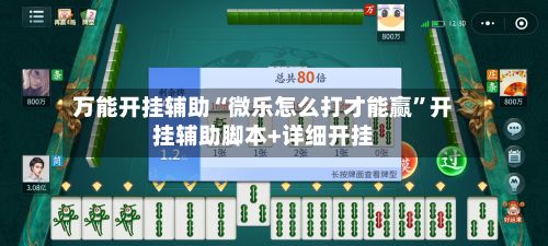 万能开挂辅助“微乐怎么打才能赢”开挂辅助脚本+详细开挂