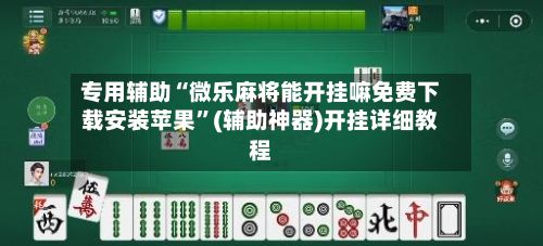 专用辅助“微乐麻将能开挂嘛免费下载安装苹果”(辅助神器)开挂详细教程-第3张图片