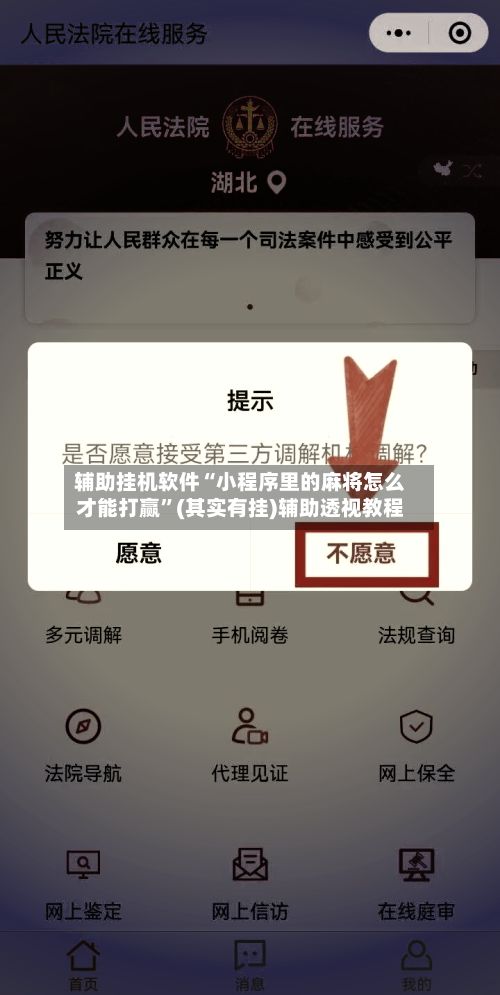 辅助挂机软件“小程序里的麻将怎么才能打赢	”(其实有挂)辅助透视教程-第2张图片