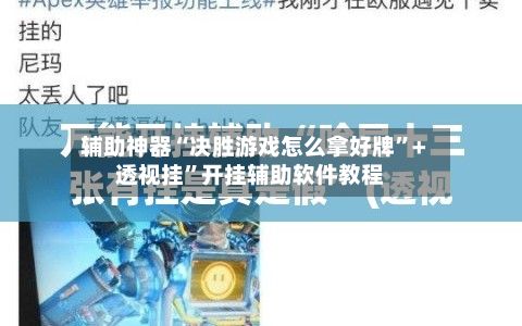辅助神器“决胜游戏怎么拿好牌”+透视挂”开挂辅助软件教程-第2张图片