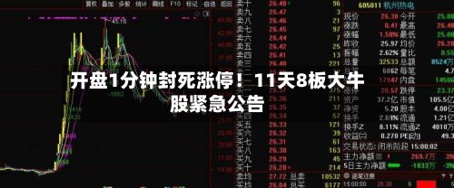 开盘1分钟封死涨停！11天8板大牛股紧急公告